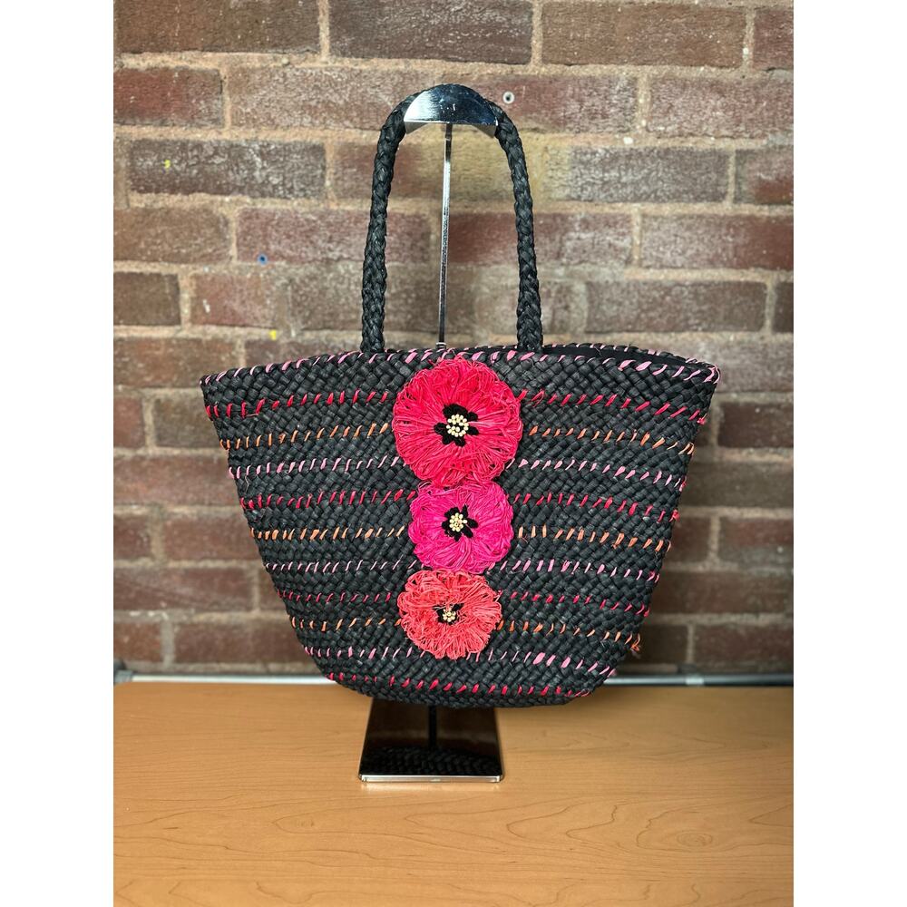 Woven Flower Beach Bag
